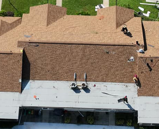 Shingle Roofing Panels in Residential Roofing Application.