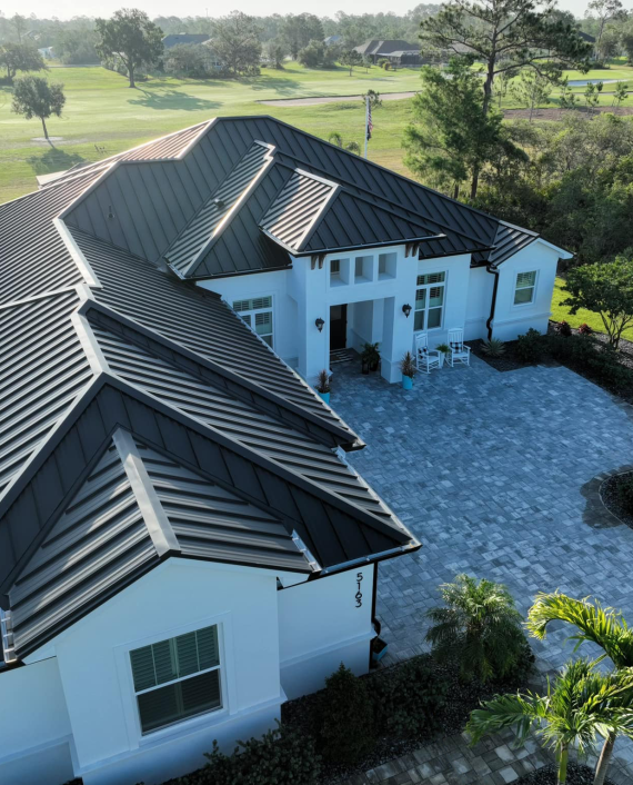 Metal roofing.