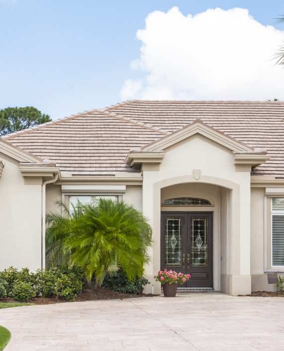 Modern Home with tile roof in Florida